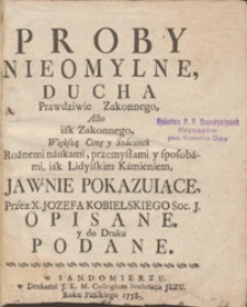 Proby nieomylne ducha