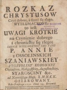 Rozkaz Chrystusow