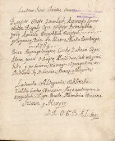 Regestr Sióstr Zmarłych do 1764