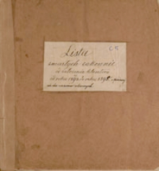 Lista zmarłych zakonnic od założenia klasztoru od roku 1593 do roku 1895