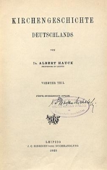 Kirchengeschichte Deutschlands. T. 4