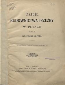 Dzieje budownictwa i rzeźby w Polsce