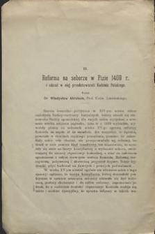 Reforma na soborze w Pizie 1409 r. i udział w niej przedstawicieli Kościoła Polskiego