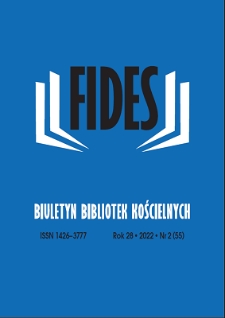 Fides : biuletyn bibliotek kościelnych. R. 28, nr 2 (2022)