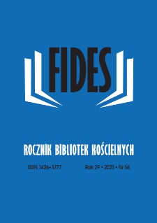 Fides : rocznik bibliotek kościelnych. Nr 56, R. 29 (2023)