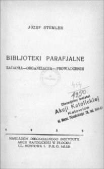 Bibljoteki parafjalne : zadania, organizacja, prowadzenie