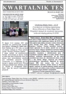Kwartalnik TES : pismo Towarzystwa im. Edyty Stein. 2005, nr 3 (12)